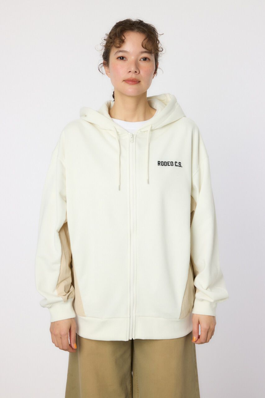 RODEO CROWNS「ナイロンアップリケロゴZIPパーカー」|パーカー|