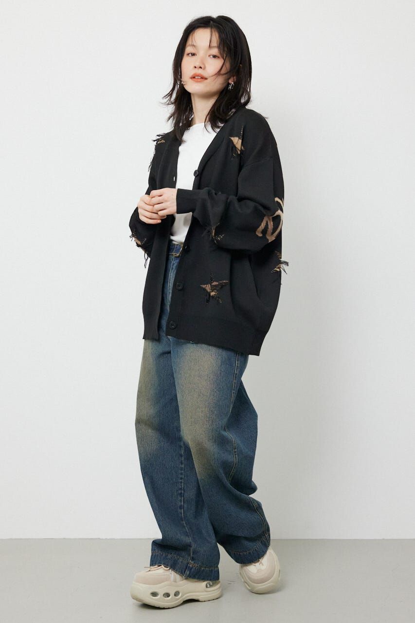 RODEO CROWNS「スター柄ニットカーディガン」|カーディガン|