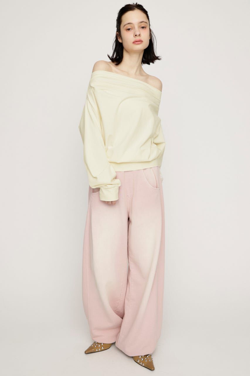 SLY「TUCKED OFFSHOULDER トップス」|パーカー|