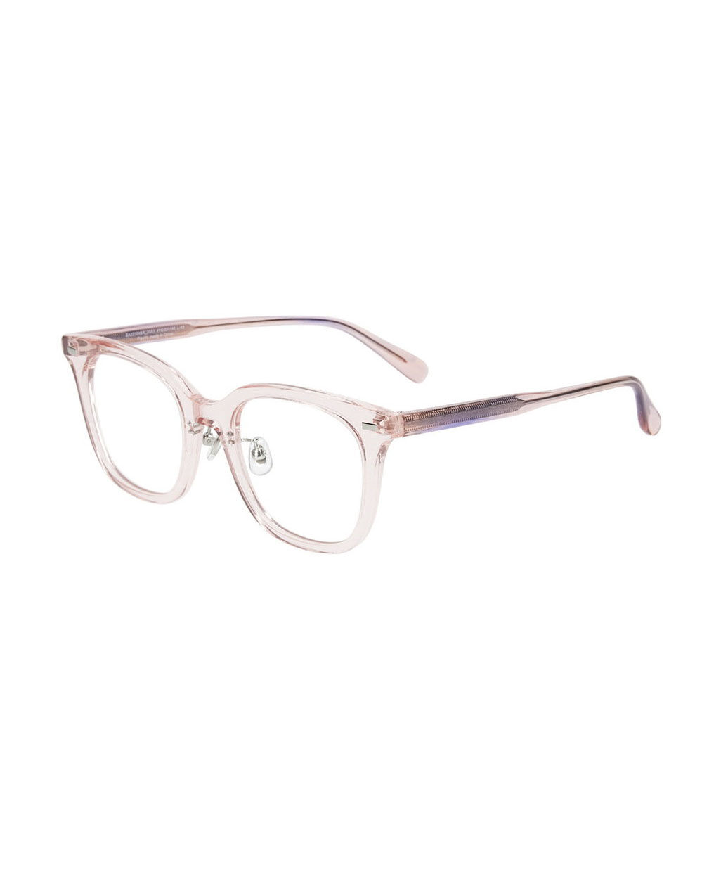  「Zoff ウェリントン型 メガネ｜CLASSIC 黒縁 太縁 クリアフレーム レンズ交換券付き」|メガネ|ピンク