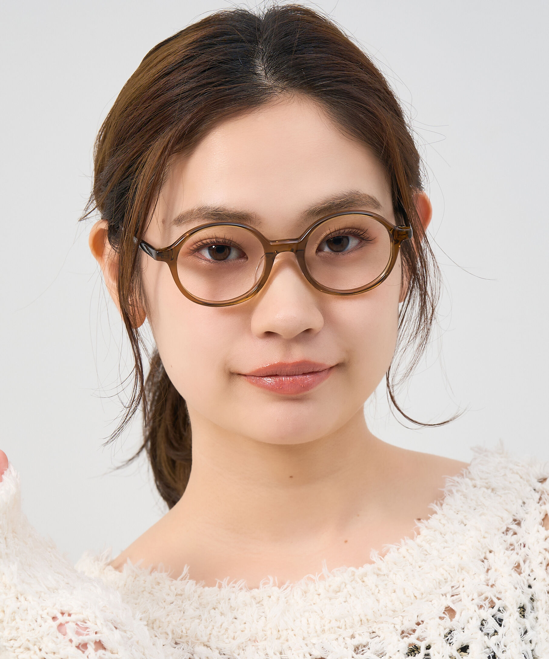  「ボストン型 メガネ｜メガネ上級者におすすめの小ぶりなラウンドフレーム 度付き対応 レンズ交換券付き」|メガネ|ブラウン