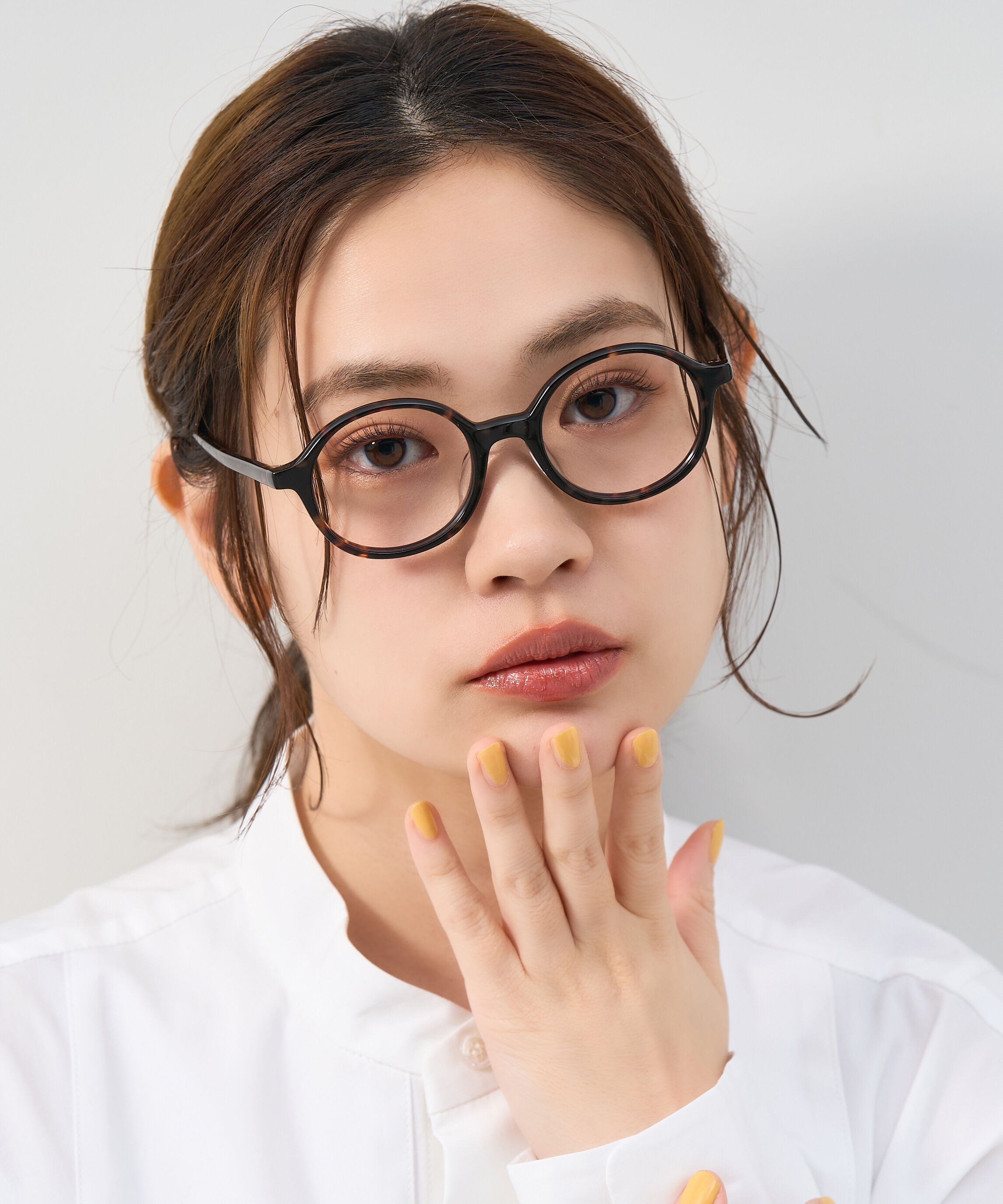  「ボストン型 メガネ｜メガネ上級者におすすめの小ぶりなラウンドフレーム 度付き対応 レンズ交換券付き」|メガネ|ブラウン系その他1