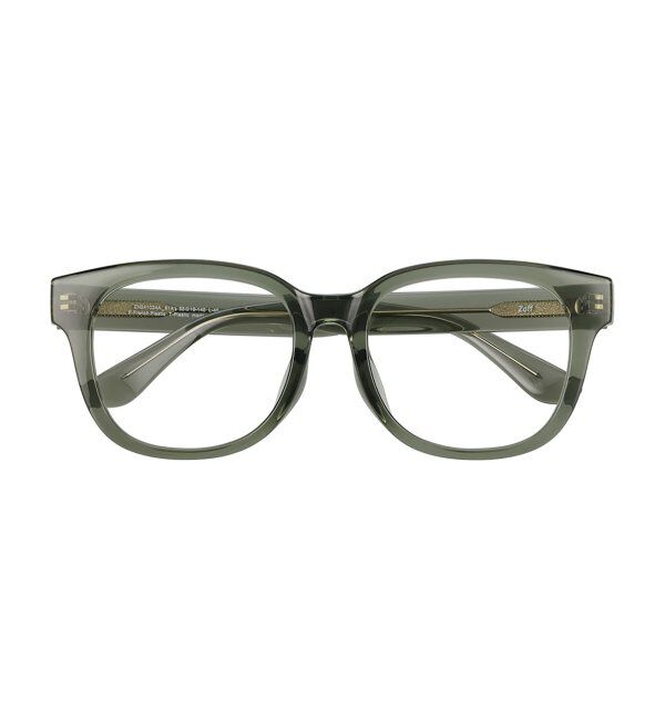  「ウェリントン型 メガネ | 軽量｜太縁｜黒縁｜大きめサイズ｜伊達メガネ｜ユニセックス レンズ交換券付」|メガネ|グリーン