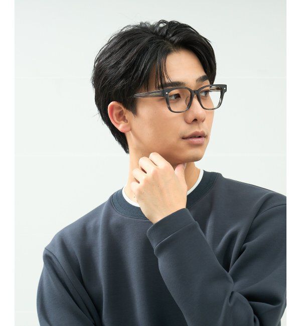  「ウェリントン型 メガネ｜太縁 黒縁フレーム｜伊達メガネ 度付きメガネ｜ユニセックス 黒  レンズ交換券付」|メガネ|