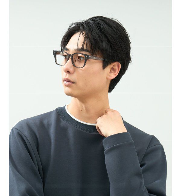  「ウェリントン型 メガネ｜太縁 黒縁フレーム｜伊達メガネ 度付きメガネ｜ユニセックス 黒  レンズ交換券付」|メガネ|