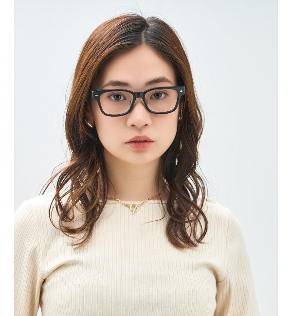  「ウェリントン型 メガネ｜太縁 黒縁フレーム｜伊達メガネ 度付きメガネ｜ユニセックス 黒  レンズ交換券付」|メガネ|