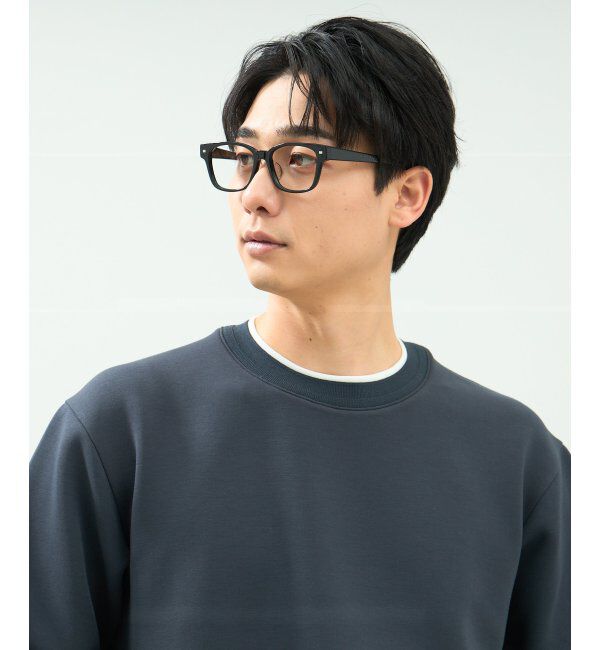  「ウェリントン型 メガネ｜太縁 黒縁フレーム｜伊達メガネ 度付きメガネ｜ユニセックス 黒  レンズ交換券付」|メガネ|