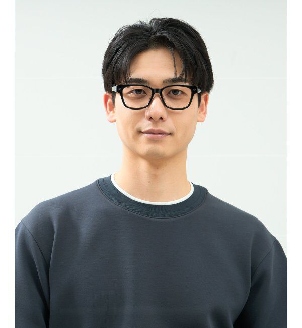  「ウェリントン型 メガネ｜太縁 黒縁フレーム｜伊達メガネ 度付きメガネ｜ユニセックス 黒  レンズ交換券付」|メガネ|