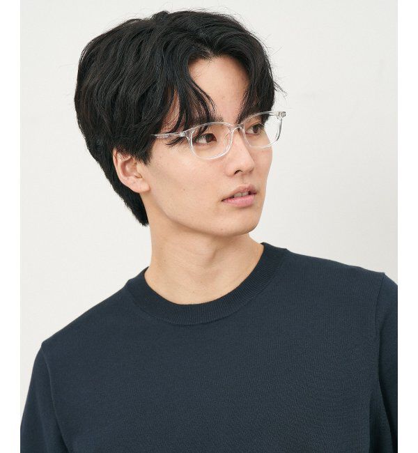  「ウェリントン型 メガネ｜クリアカラー｜伊達メガネ 度付きメガネ｜ユニセックス  レンズ交換券付」|メガネ|