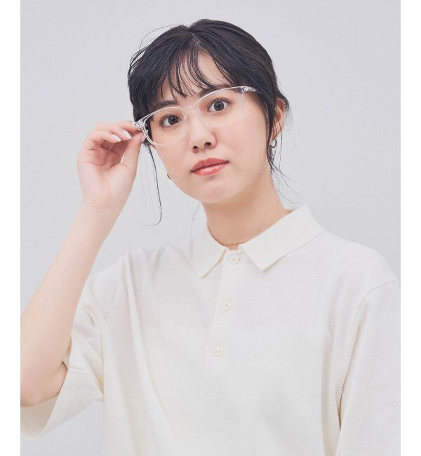  「ウェリントン型 メガネ｜クリアカラー｜伊達メガネ 度付きメガネ｜ユニセックス  レンズ交換券付」|メガネ|