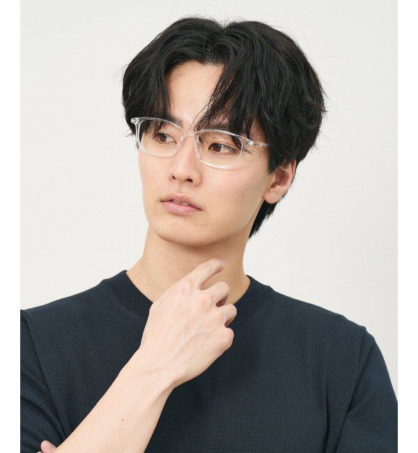  「ウェリントン型 メガネ｜クリアカラー｜伊達メガネ 度付きメガネ｜ユニセックス  レンズ交換券付」|メガネ|