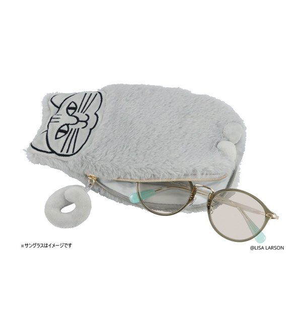  「Zoff meets LISA LARSON｜メガネ・サングラスケース リサ・ラーソン マイキー ふわふわ 猫 しっぽ ポーチ」|サングラス|