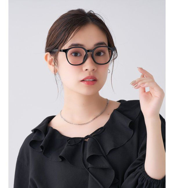  「ウェリントン型 メガネ | 伊達メガネ 度付きメガネユニセックス  Zoff｜CLASSIC  レンズ交換券付」|メガネ|ブラック