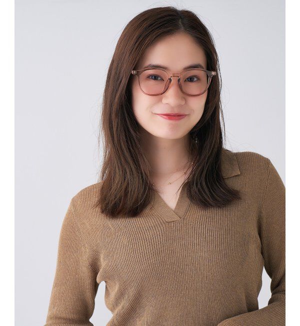  「ウェリントン型 メガネ | 伊達メガネ 度付きメガネユニセックス  Zoff｜CLASSIC  レンズ交換券付」|メガネ|ブラウン系その他1