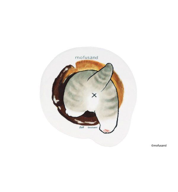  「Zoff｜mofusand メガネ・サングラス拭き | モフサンド 眼鏡クロス セリート スマホ拭き 猫 ネコ ギフト 」|サングラス|濃ブラウン3