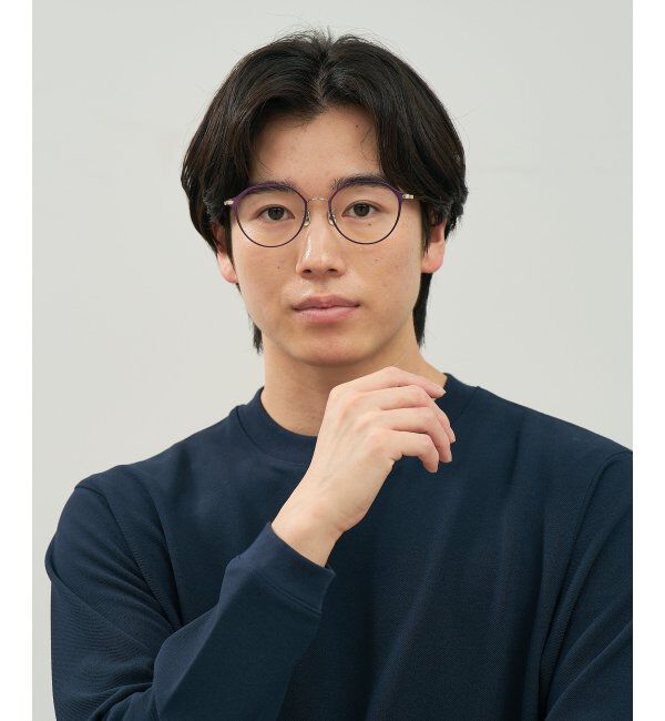  「ボストン型 メガネ | チタン 軽量 メタル 伊達・度付き ユニセックス 大人可愛い Zoff  レンズ交換券付」|メガネ|