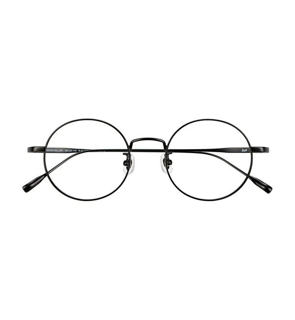  「ラウンド型 メガネ | 丸型 チタン 軽量 メタル 伊達・度付き ユニセックス Zoff  レンズ交換券付」|メガネ|