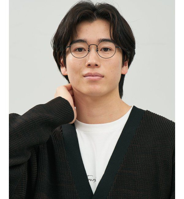  「ラウンド型 メガネ | 丸型 チタン 軽量 メタル 伊達・度付き ユニセックス Zoff  レンズ交換券付」|メガネ|