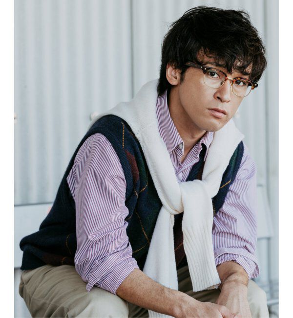  「[東海オンエア としみつさんコラボ] Zoff | TOSHIMITSU メガネ | 伊達メガネ 度付き レンズ交換券付」|メガネ|茶系デミ