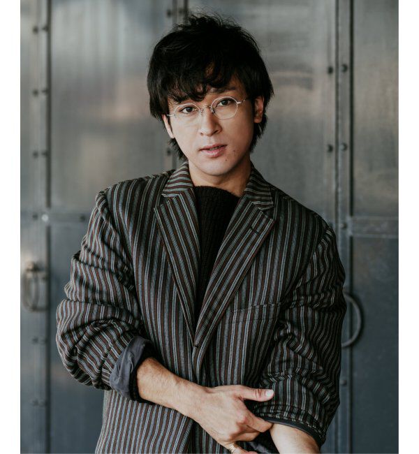  「[東海オンエア としみつさんコラボ] Zoff | TOSHIMITSU メガネ | 伊達メガネ 度付き レンズ交換券付」|メガネ|ゴールド