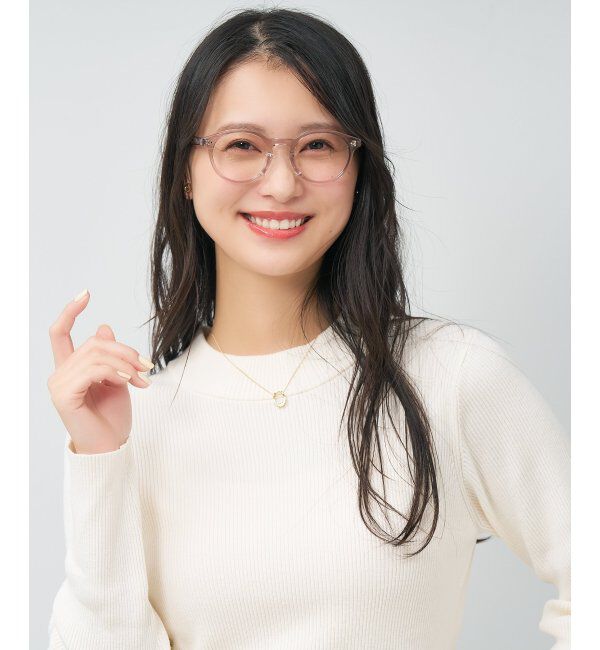  「ボストン型 メガネ | 小さめサイズ 眼鏡 伊達めがね 度付き 度なし Zoff｜CLASSIC レンズ交換券付」|メガネ|ピンク