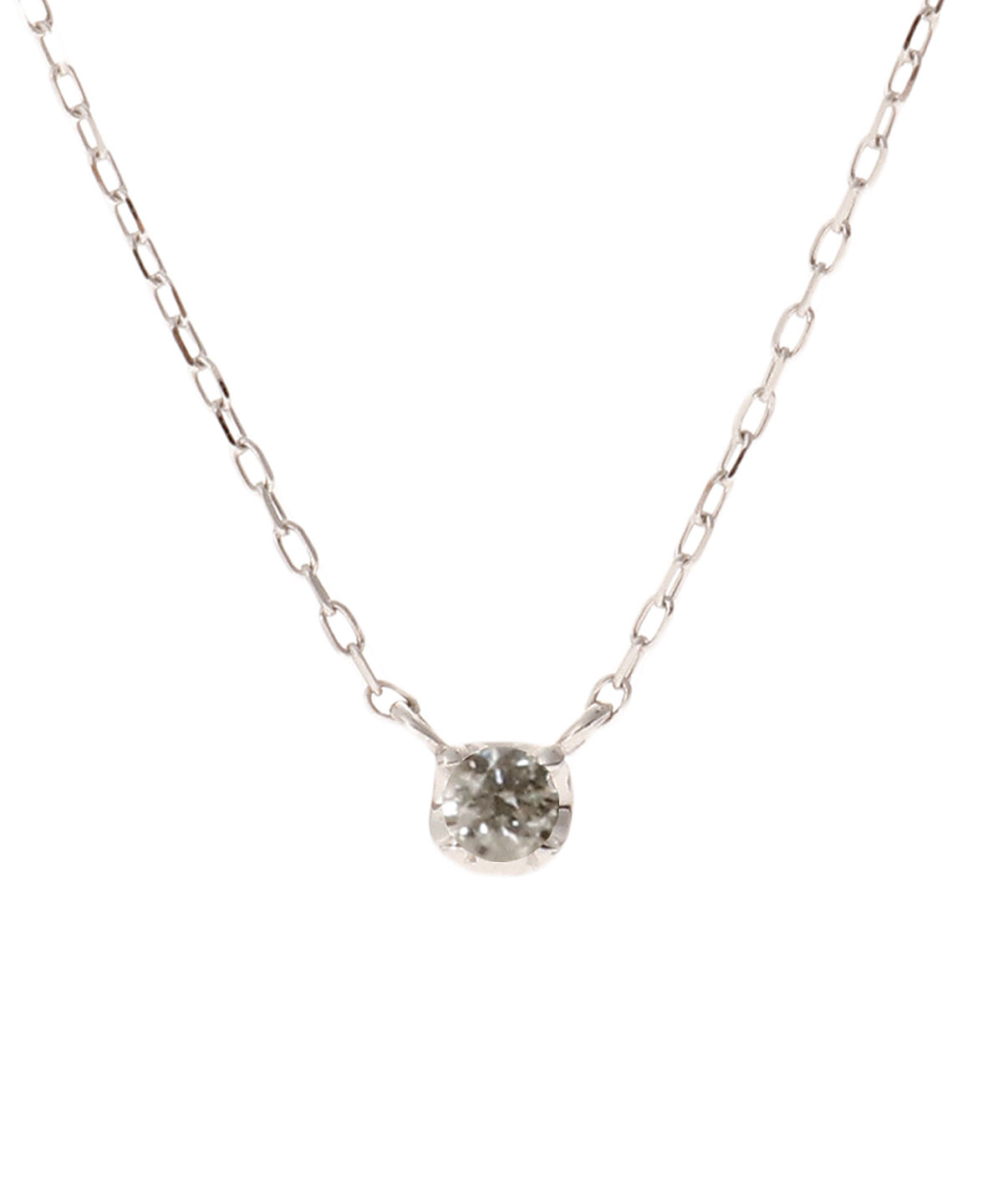 Samantha Tiara「K10 WG １石ダイヤモンド ネックレス」|ネックレス|