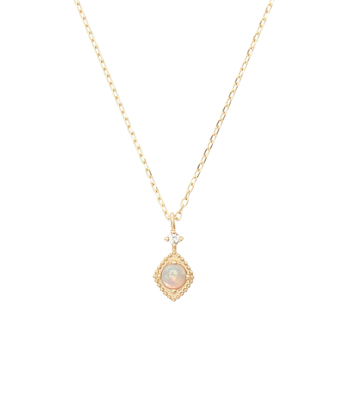 newme by Samantha Thavasa「K10 YG オパール オーバルネックレス ≪10月 誕生石≫」|ネックレス|K10 YG