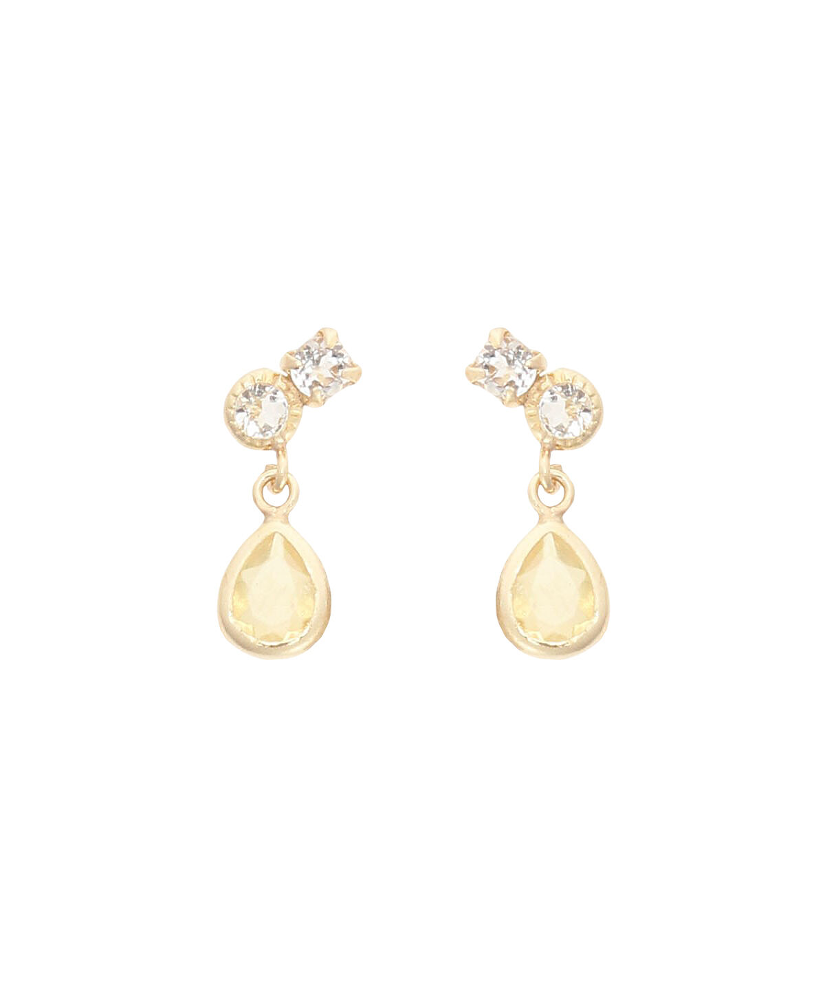 newme by Samantha Thavasa「K10 YG オパール ドロップピアス ≪10月 誕生石≫」|ピアス|K10 YG