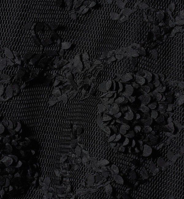 UNITED ARROWS「エンブロイダリーフラワー メッシュ ニット」|ニット・セーター|