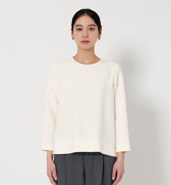 BEAUTY&YOUTH UNITED ARROWS「ダブルクロス クルーネック ブラウス」|シャツ・ブラウス|