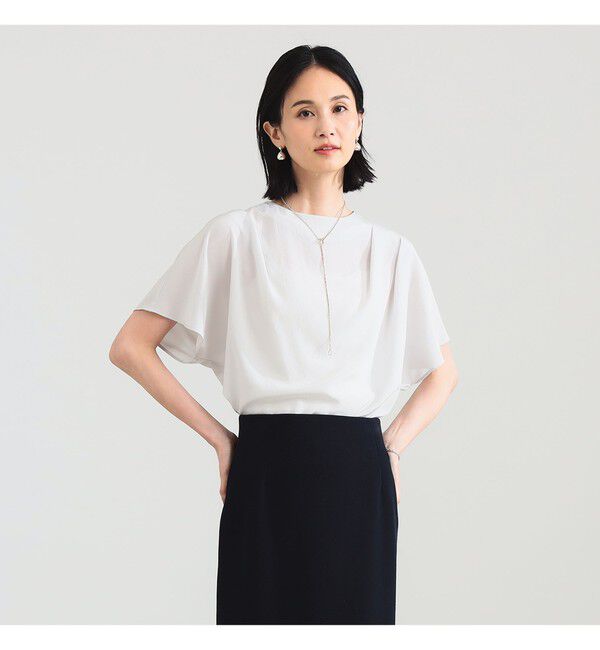 Demi-Luxe BEAMS 「タック シアー ブラウス」|シャツ・ブラウス|