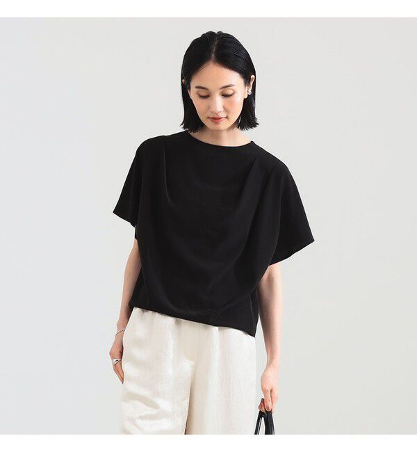 Demi-Luxe BEAMS 「タック シアー ブラウス」|シャツ・ブラウス|BLACK