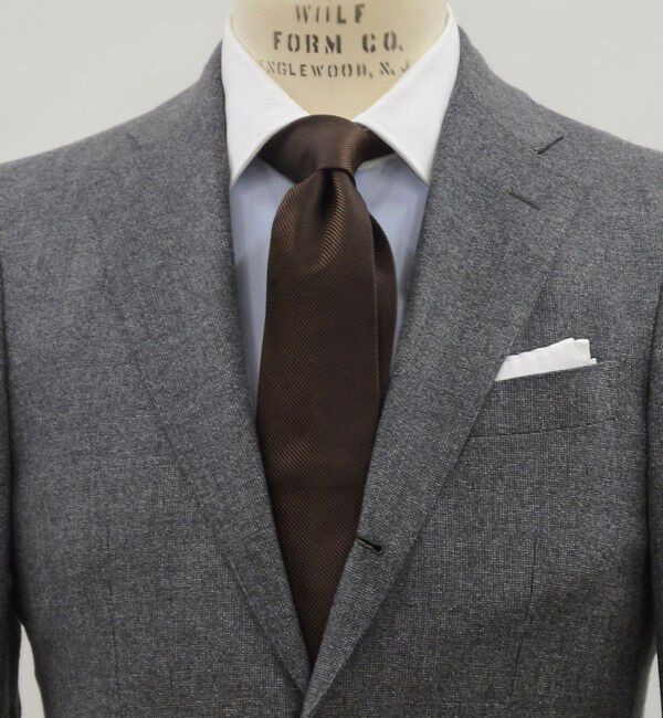 SHIPS「SHIPS: シルク レップ ソリッド ネクタイ」|ネクタイ・蝶ネクタイ|ダークブラウン