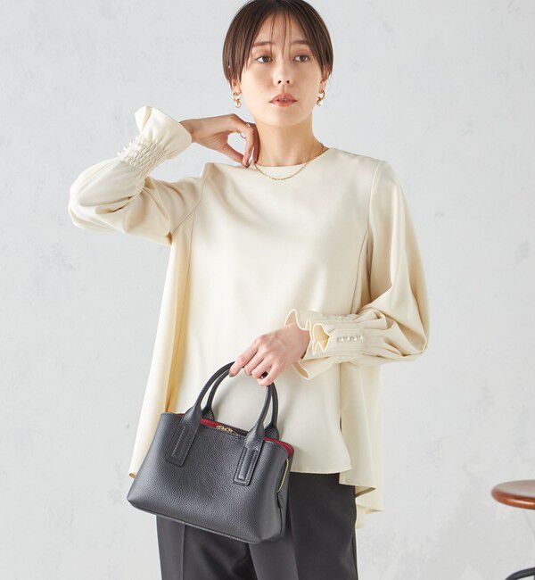 SHIPS for women「〈手洗い可能〉キャンディ スリーブ ブラウス &times; パンツ セットアップ」|シャツ・ブラウス|オフホワイト