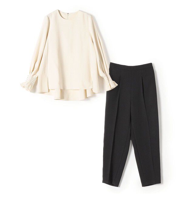 SHIPS for women「〈手洗い可能〉キャンディ スリーブ ブラウス &times; パンツ セットアップ」|シャツ・ブラウス|