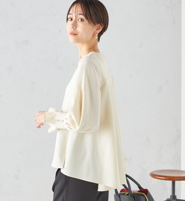 SHIPS for women「〈手洗い可能〉キャンディ スリーブ ブラウス &times; パンツ セットアップ」|シャツ・ブラウス|