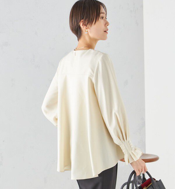 SHIPS for women「〈手洗い可能〉キャンディ スリーブ ブラウス &times; パンツ セットアップ」|シャツ・ブラウス|