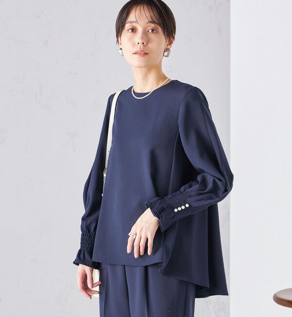 SHIPS for women「〈手洗い可能〉キャンディ スリーブ ブラウス &times; パンツ セットアップ」|シャツ・ブラウス|