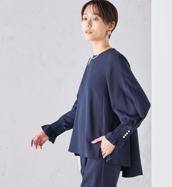 SHIPS for women「〈手洗い可能〉キャンディ スリーブ ブラウス &times; パンツ セットアップ」|シャツ・ブラウス|