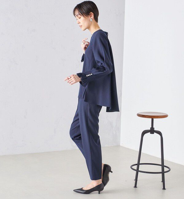 SHIPS for women「〈手洗い可能〉キャンディ スリーブ ブラウス &times; パンツ セットアップ」|シャツ・ブラウス|