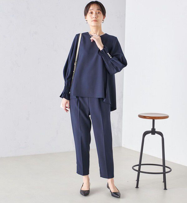 SHIPS for women「〈手洗い可能〉キャンディ スリーブ ブラウス &times; パンツ セットアップ」|シャツ・ブラウス|