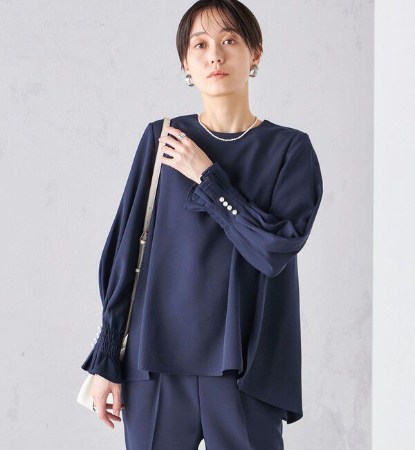 SHIPS for women「〈手洗い可能〉キャンディ スリーブ ブラウス &times; パンツ セットアップ」|シャツ・ブラウス|