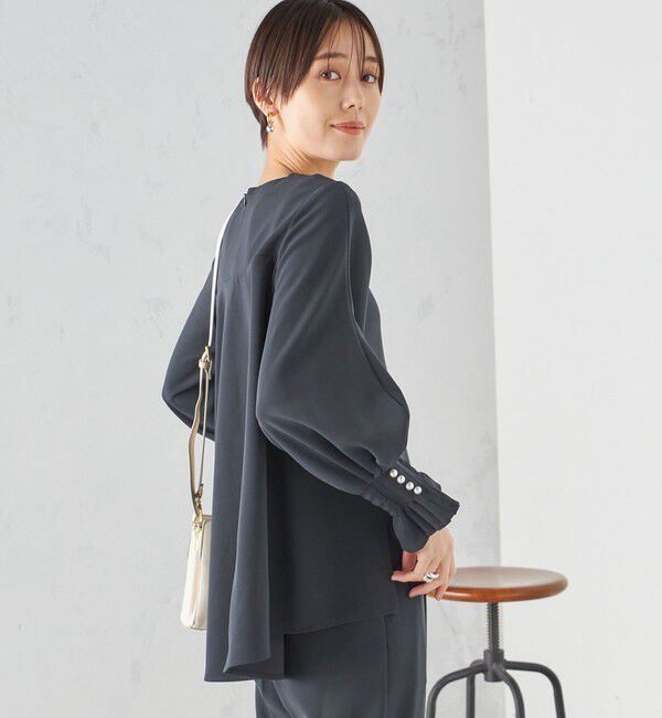 SHIPS for women「〈手洗い可能〉キャンディ スリーブ ブラウス &times; パンツ セットアップ」|シャツ・ブラウス|