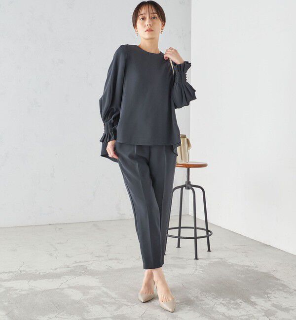 SHIPS for women「〈手洗い可能〉キャンディ スリーブ ブラウス &times; パンツ セットアップ」|シャツ・ブラウス|