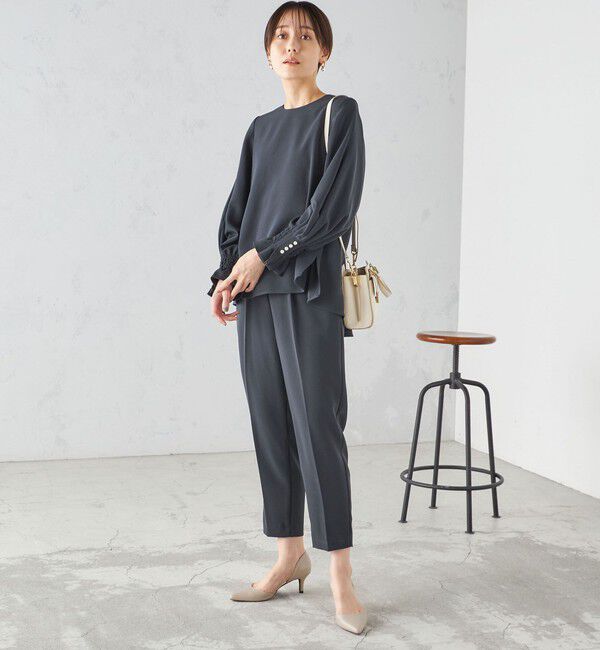 SHIPS for women「〈手洗い可能〉キャンディ スリーブ ブラウス &times; パンツ セットアップ」|シャツ・ブラウス|