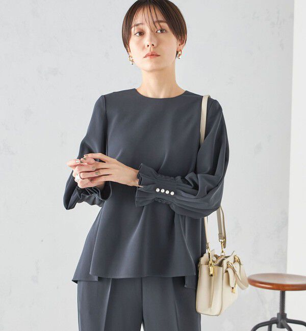 SHIPS for women「〈手洗い可能〉キャンディ スリーブ ブラウス &times; パンツ セットアップ」|シャツ・ブラウス|