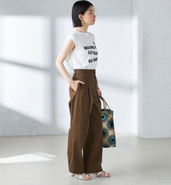 SHIPS for women「〈手洗い可能〉ストレッチ チノ タック パンツ」|チノ|