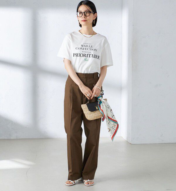 SHIPS for women「〈手洗い可能〉ストレッチ チノ タック パンツ」|チノ|