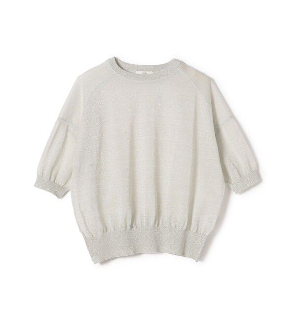 SHIPS for women「〈手洗い可能〉シアー ラメ 半袖 サマー ニット」|ニット・セーター|