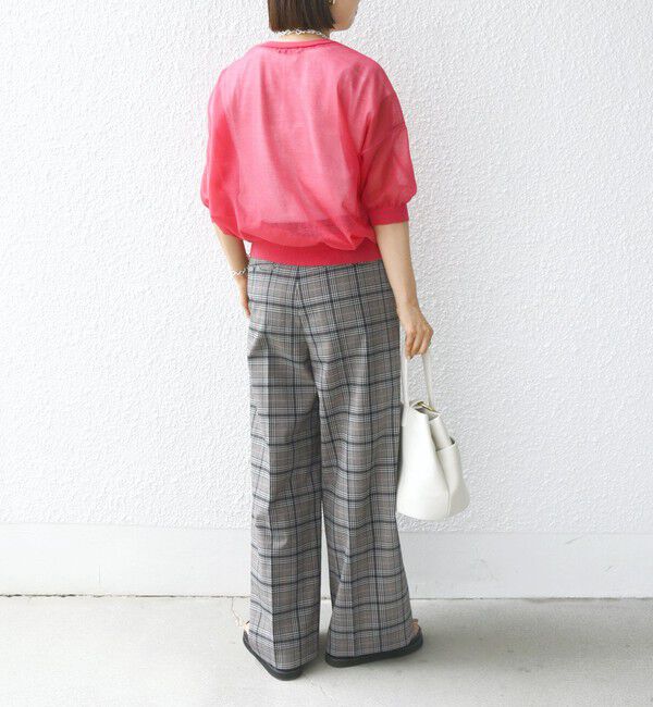 SHIPS for women「〈手洗い可能〉シアー ラメ 半袖 サマー ニット」|ニット・セーター|